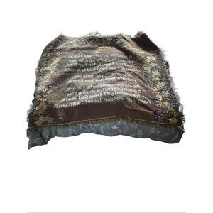 Blanket Tapestry Baby "Arrived Today" Quote Throw Blanket Stork RN#116204